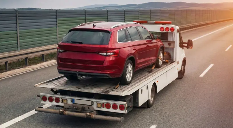 Guincho para carros em Mogi das Cruzes – carro sendo carregado em plataforma